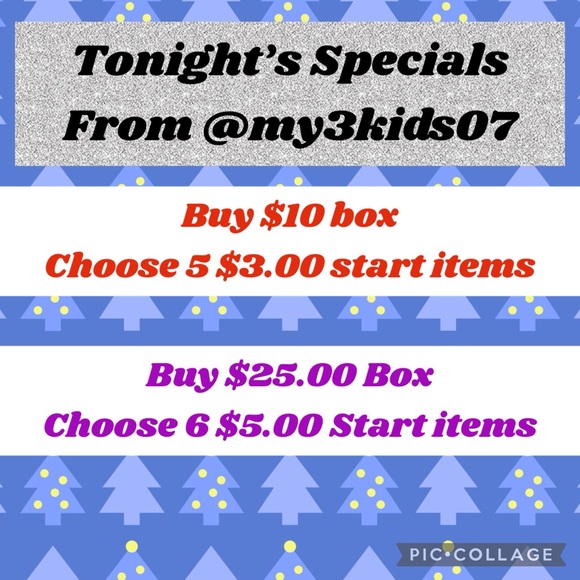 Other - Tonight’s Specials